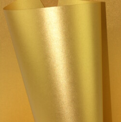 Pearlescent 125gsm Sirio Aurum Gold Paper Rolled