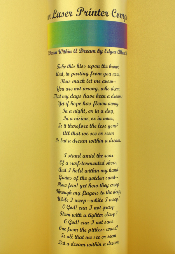 Pearlescent Aurum Gold 230gsm Card Print Test