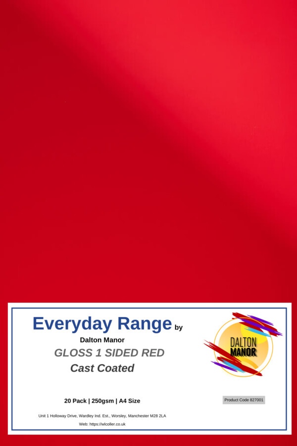Dalton Manor Gloss Red Card