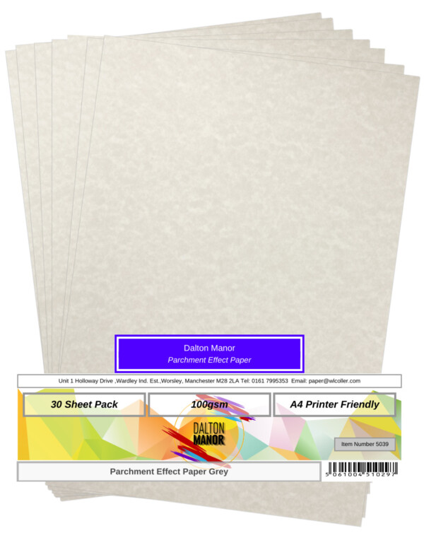 Dalton Manor Parchement Card