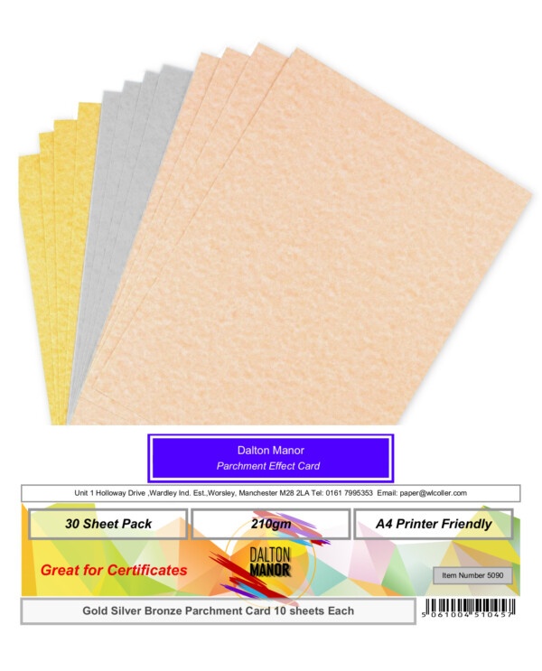 Dalton Manor Assorted Parchement Card