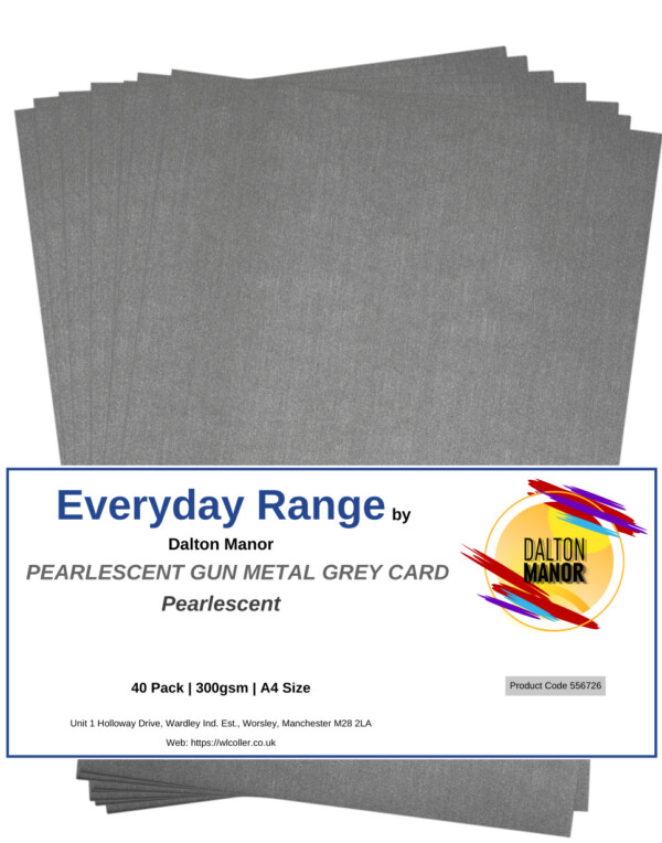 Dalton Manor Pearlescent Grey Card