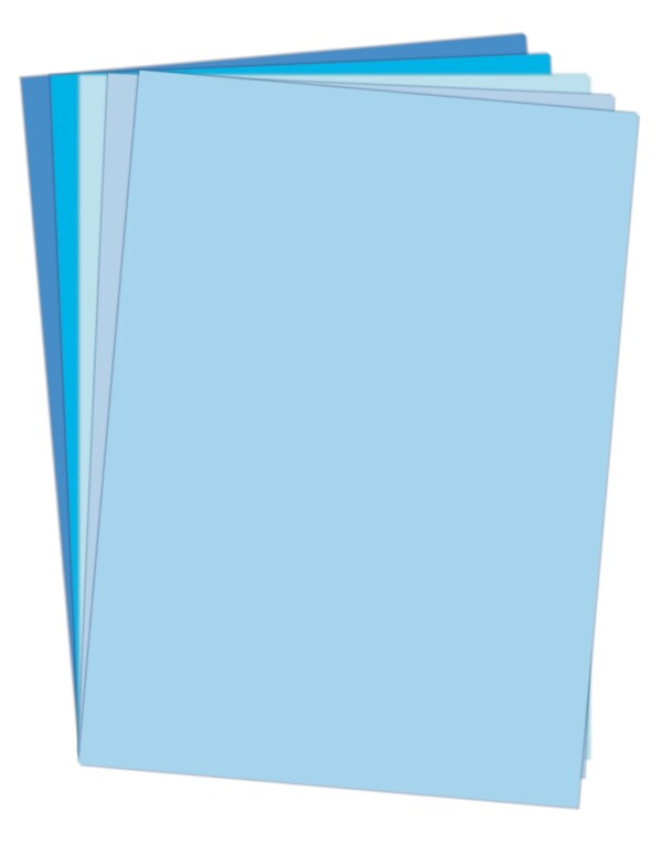 Shades of blue paper & card