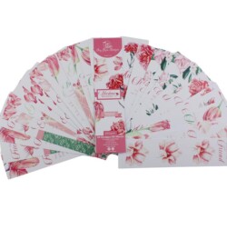 Dalton Manor - Blushing Blooms Floral Bookmark Verses 250gsm